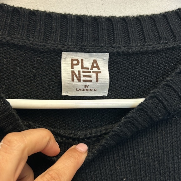 PLANET by Lauren G distressed stripe sweater - Picture 4 of 6